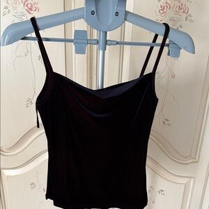 ZARA Elegant Black Velvet Women's Top M STRAP CAMISOLE
